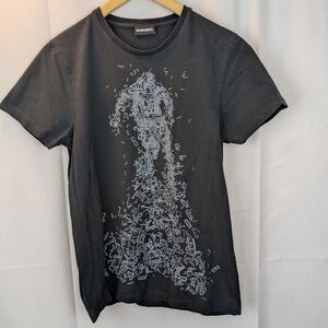 Dirk Bikkembergs Men's Black Graphic T-Shirt Size S In VGUC